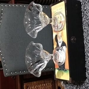 2 Sundae/ Ice Cream Dishes Vintage Made In Italy Large Size